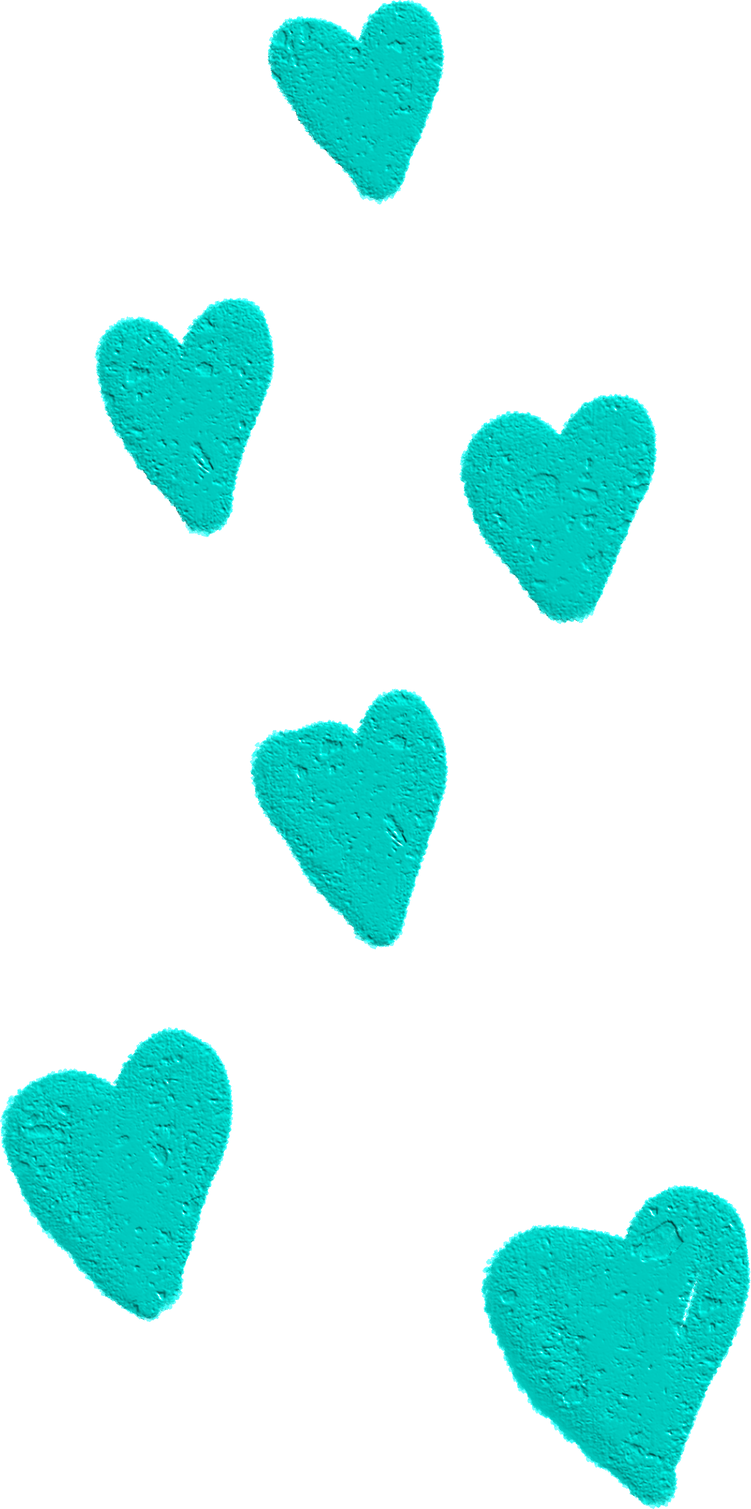 Turquoise Hearts Pattern